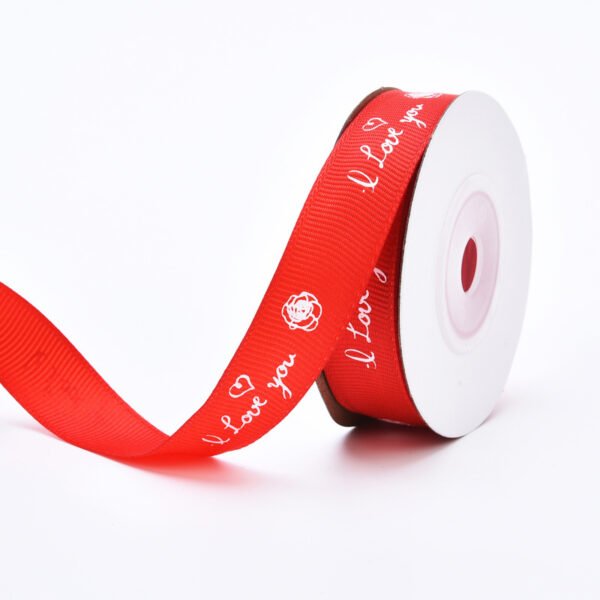 Packing Ribbon Love Pattern Flowers Ribbon Wedding Celebration Decoration Ribbon - Image 8