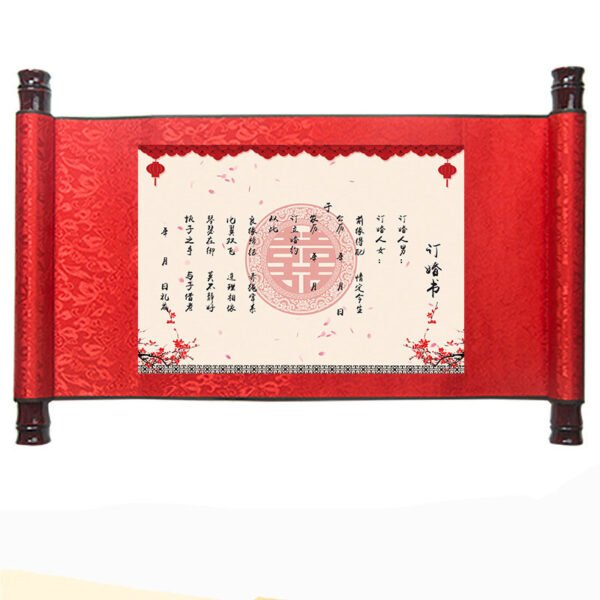 Marriage Book, Engagement Book Scroll, Wedding Vows, Imperial Decree - Image 2