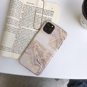 Silicone PC Double Marble Luxury Shell
