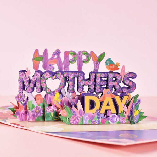 3D PopUp Flower Bouquet Cards Gifts Anniversary PopUp Mom Floral Bouquet Wife Invitation Card Greeting Cards Mothers Day Cards Postcard - Image 4