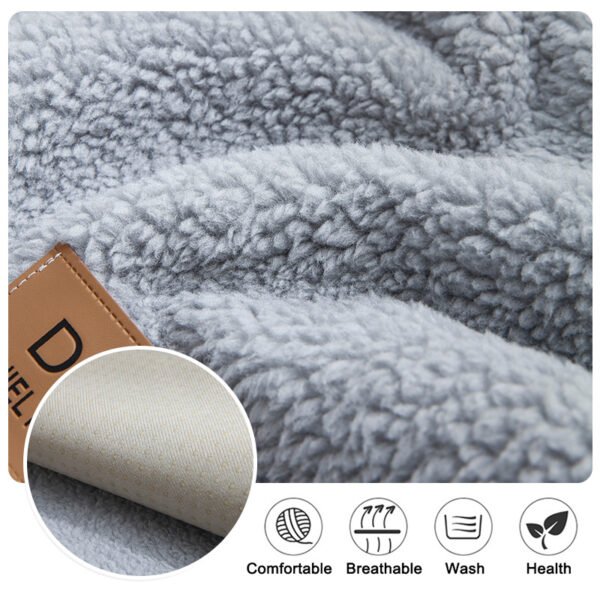 Modern Solid Color Winter Lamb Wool Sofa Towel Thicken Plush Soft And Smooth Sofa Covers For Living Room Anti-slip Couch Cover - Image 3