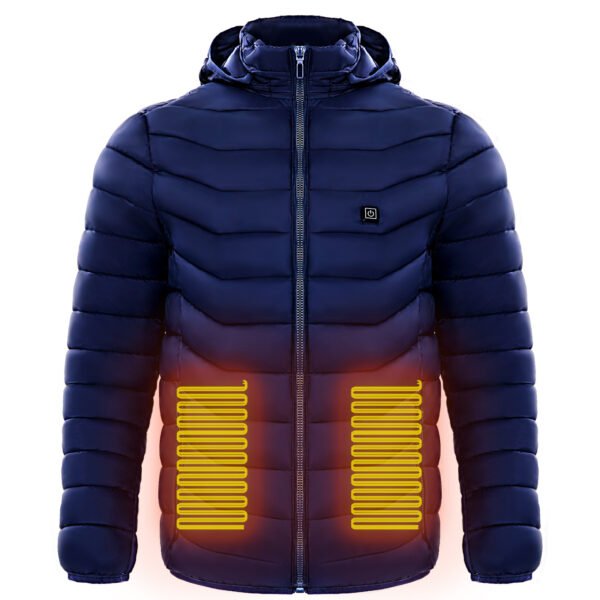 Men Heated Puffer Jacket Electric Heating Coat Insulated Hood Windbreaker 9Heat Zones - Image 8