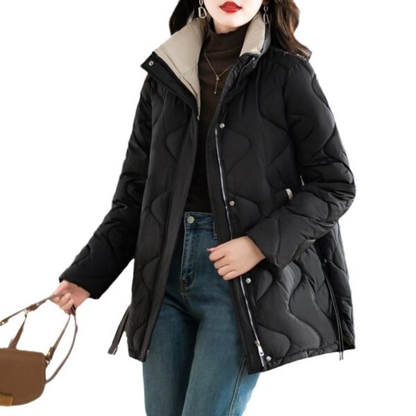 Mid-length Loose And Simple Cotton-padded Coat - Image 6