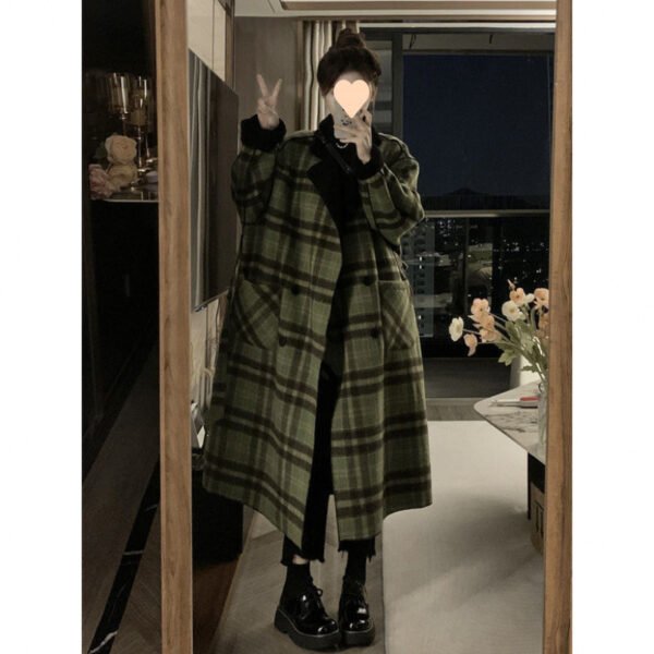 Double-sided Wear Plaid Woolen Coat Women - Image 6