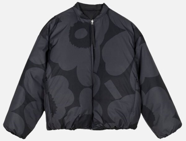 Stand Collar Bomber Jacket Pattern Print Cotton-padded Jacket - Image 3