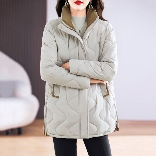 Mid-length Loose And Simple Cotton-padded Coat - Image 5