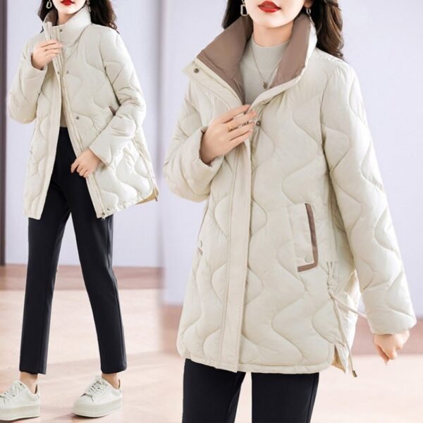 Mid-length Loose And Simple Cotton-padded Coat - Image 2