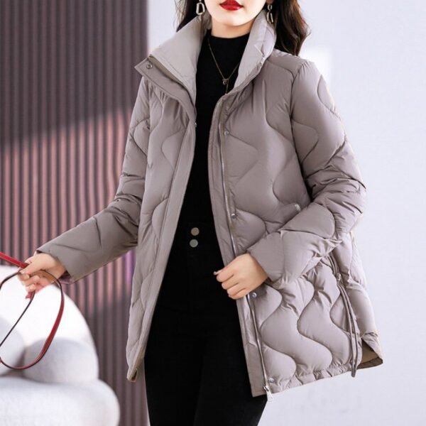 Mid-length Loose And Simple Cotton-padded Coat - Image 4