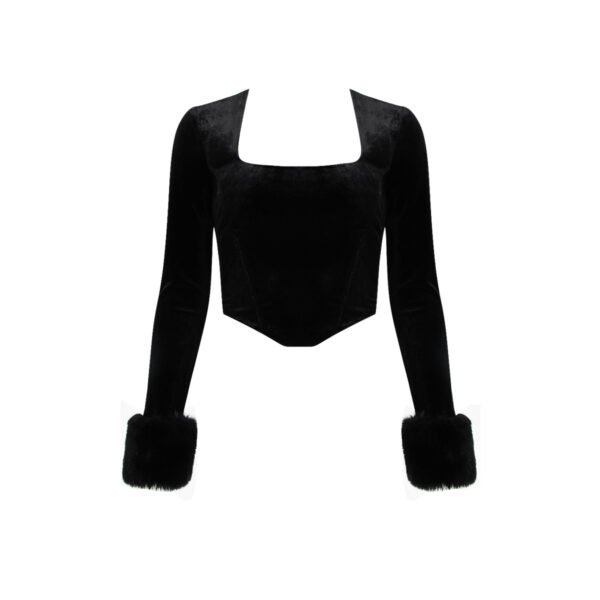 Square Collar Navel Irregular Top Women - Image 6