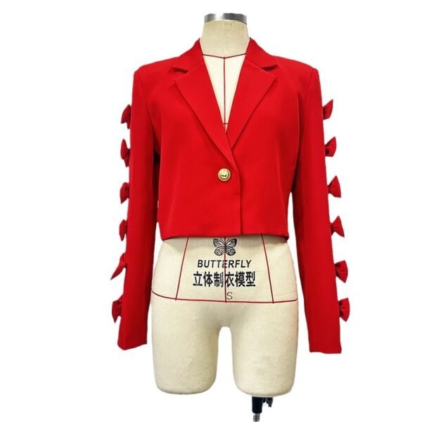 Light Luxury Heavy Industry Bow Special-interest Design Slim Short Coat - Image 5