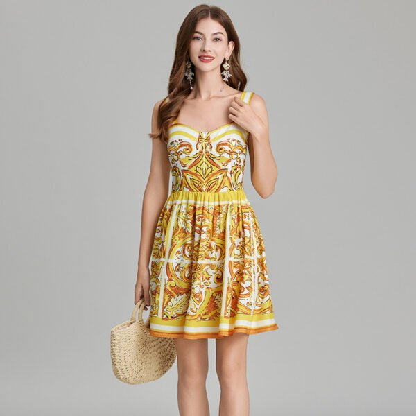 Sweet Style Printed Camisole Dress - Image 2