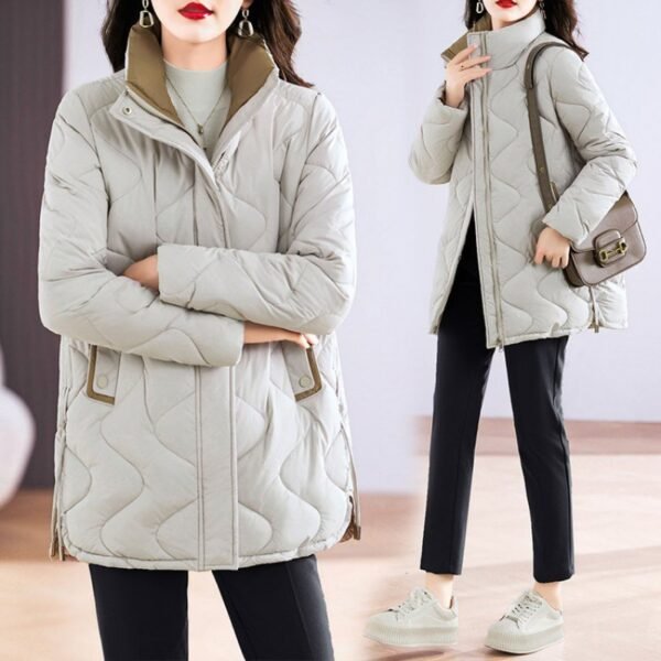 Mid-length Loose And Simple Cotton-padded Coat - Image 3