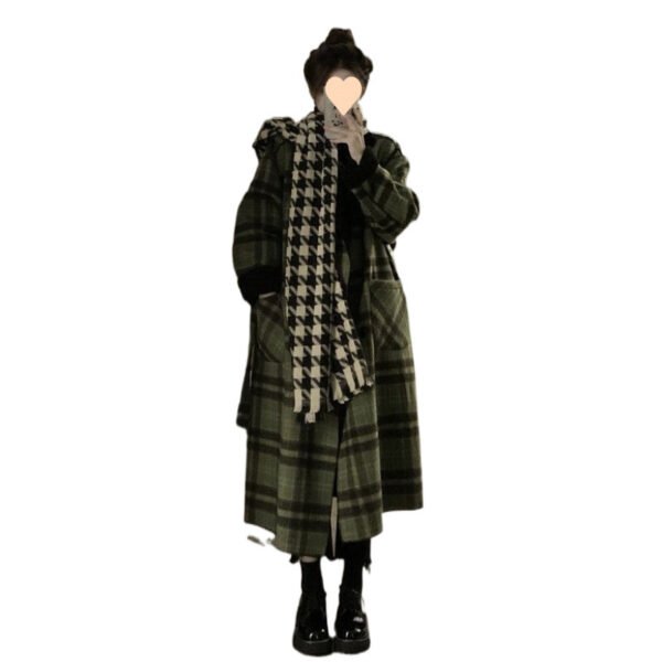 Double-sided Wear Plaid Woolen Coat Women - Image 2