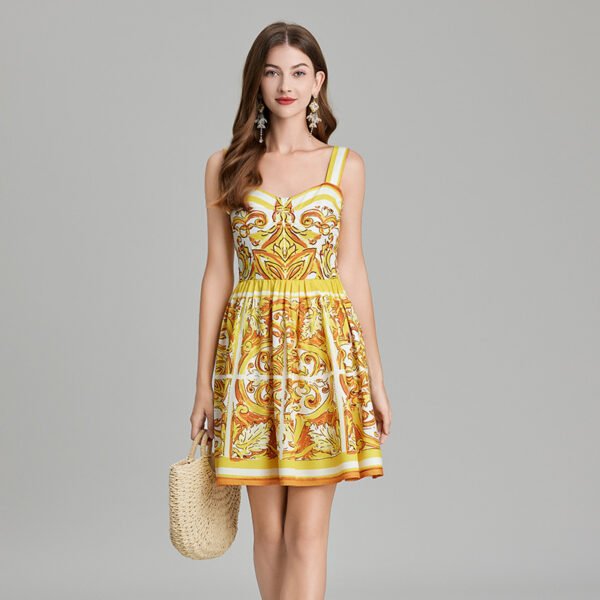 Sweet Style Printed Camisole Dress - Image 4