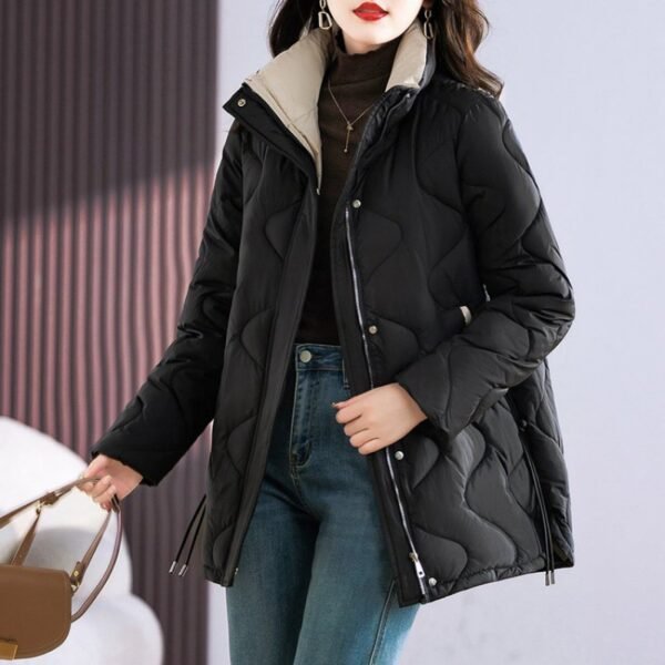 Mid-length Loose And Simple Cotton-padded Coat - Image 7