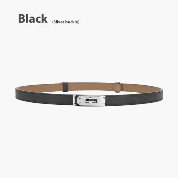 Retro Waist Decorations Women's Leather Thin Belt - Image 2